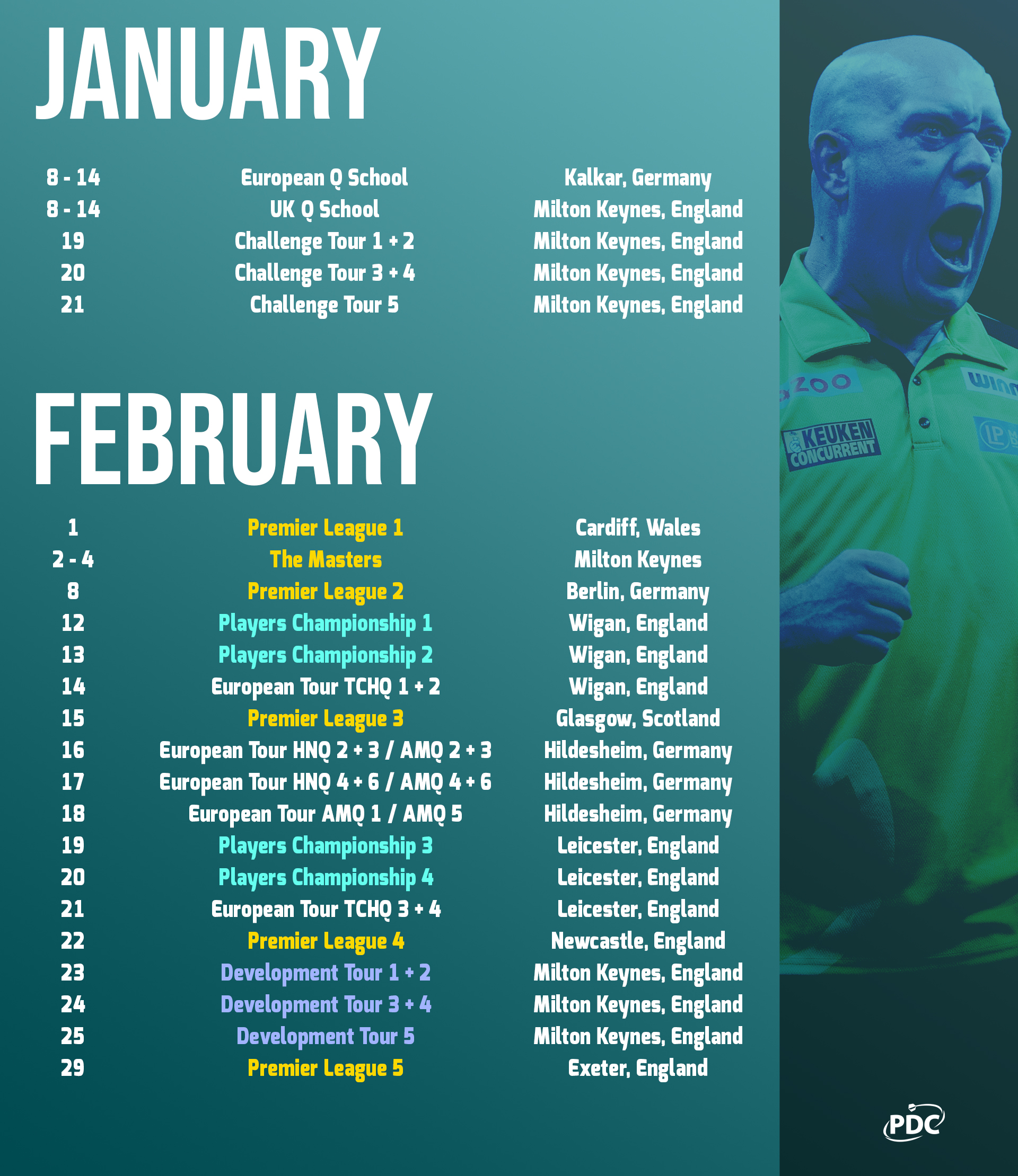 pdc tour dates